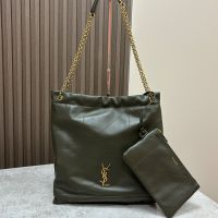 Saint Laurent Jamie Pochon In Lambskin Olive/Gold