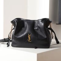 Saint Laurent Jamie Shoulder Pouch In Lambskin Black/Gold
