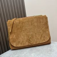 Saint Laurent Large Jamie 4.3 Bag In Suede Brown/Gold