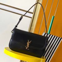 Saint Laurent Large Solferino Bag In Box Leather Black/Gold