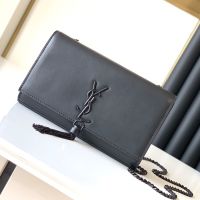 Saint Laurent Medium Kate Tassel Bag In Calfskin Black