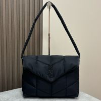 Saint Laurent Medium Loulou Puffer Bag In Nylon Black