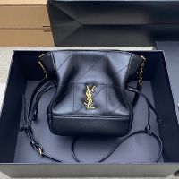 Saint Laurent Mini Jamie Shoulder Pouch In Lambskin Black/Gold