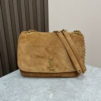 Saint Laurent Small Jamie 4.3 Bag In Suede Brown/Gold