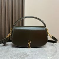 Saint Laurent Voltaire Handbag In Box Leather Olive/Gold
