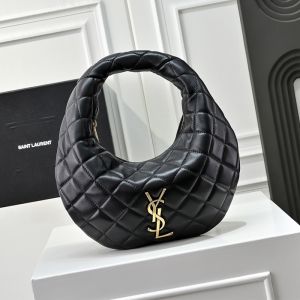 Saint Laurent Baby Icare Hobo Bag In Quilted Nappa Lambskin Black/Gold