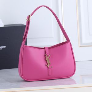 Saint Laurent Le 5 A 7 Hobo Bag In Smooth Leather Rose/Gold