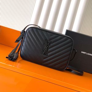 Saint Laurent Lou Camera Bag In Quilted Leather Black