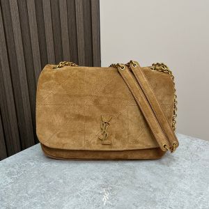 Saint Laurent Small Jamie 4.3 Bag In Suede Brown/Gold