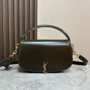 Saint Laurent Voltaire Handbag In Box Leather Olive/Gold