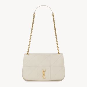 Saint Laurent Small Jamie 4.3 Bag In Lambskin White/Gold
