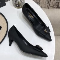 Saint Laurent Anais Bow Pumps Women Smooth Leather Black