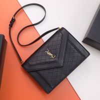 Saint Laurent Gaby Satchel In Quilted Lambskin Black