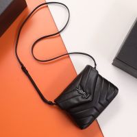 Saint Laurent Mini Loulou Toy Bag In Y Matelasse Leather Black