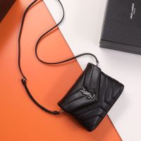 Saint Laurent Mini Loulou Toy Bag In Y Matelasse Leather Black/Silver