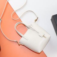 Saint Laurent Mini Toy Shopping Bag In Box Leather White