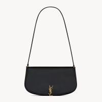 Saint Laurent Mini Voltaire Shoulder Bag In Smooth Leather Black/Gold