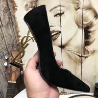 Saint Laurent Opyum Pumps Women Suede Black/Gold