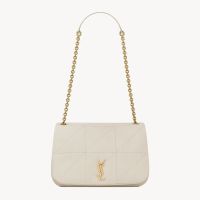 Saint Laurent Small Jamie 4.3 Bag In Lambskin White/Gold
