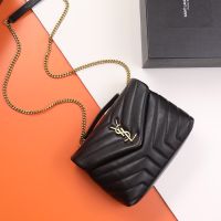 Saint Laurent Small Loulou Chain Bag In Y Matelasse Leather Black/Gold