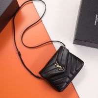 Saint Laurent Mini Loulou Toy Bag In Y Matelasse Leather Black/Gold